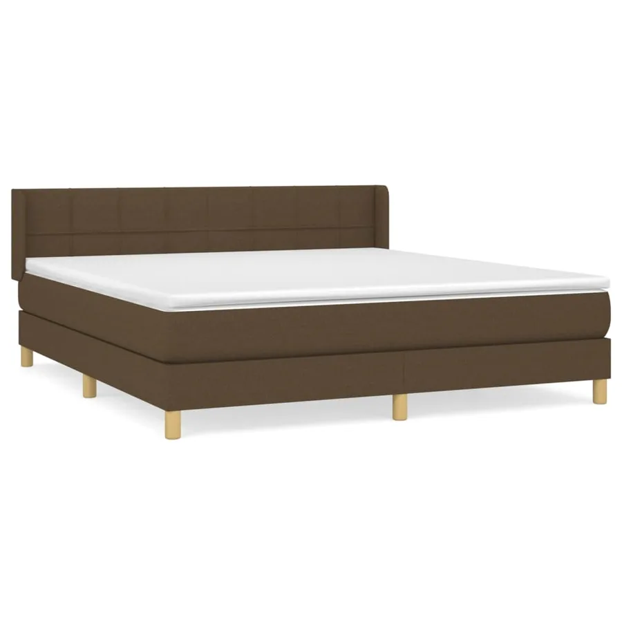 Sommier à lattes de lit avec matelas Marron foncé 180x200 cm - 2