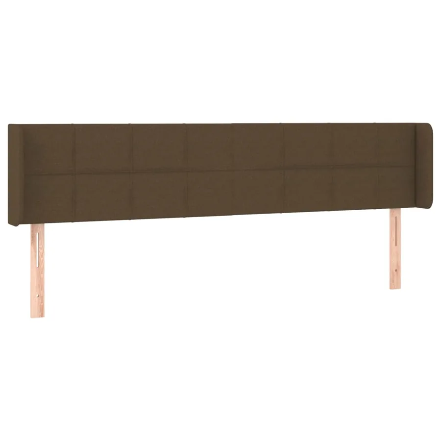 Tête de lit à LED Marron foncé 183x16x78/88 cm Tissu - 3