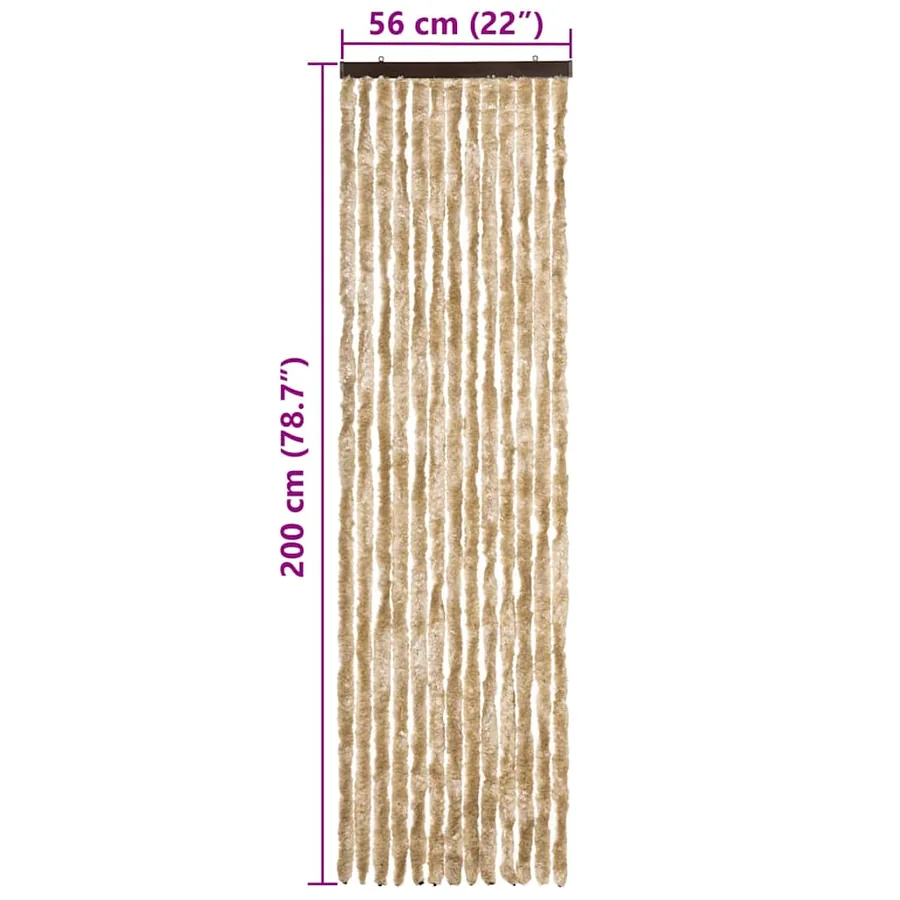 Moustiquaire Beige 56x200 cm Chenille - 7
