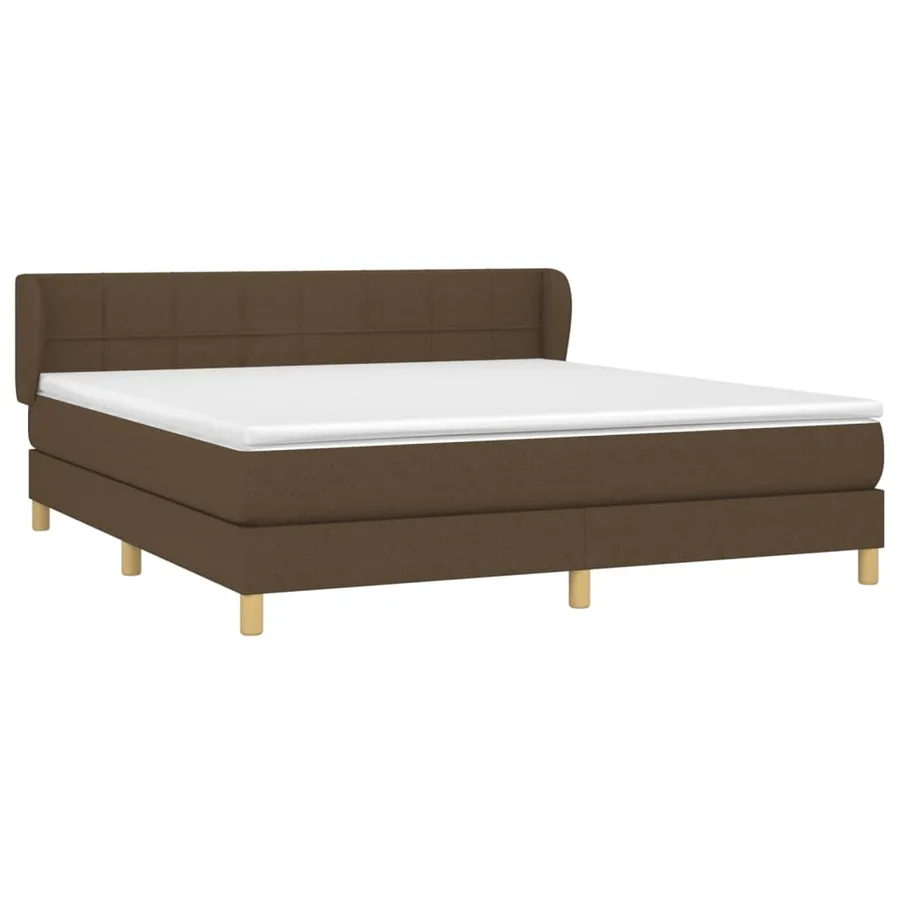 Sommier à lattes de lit avec matelas Marron foncé 180x200 cm - 3