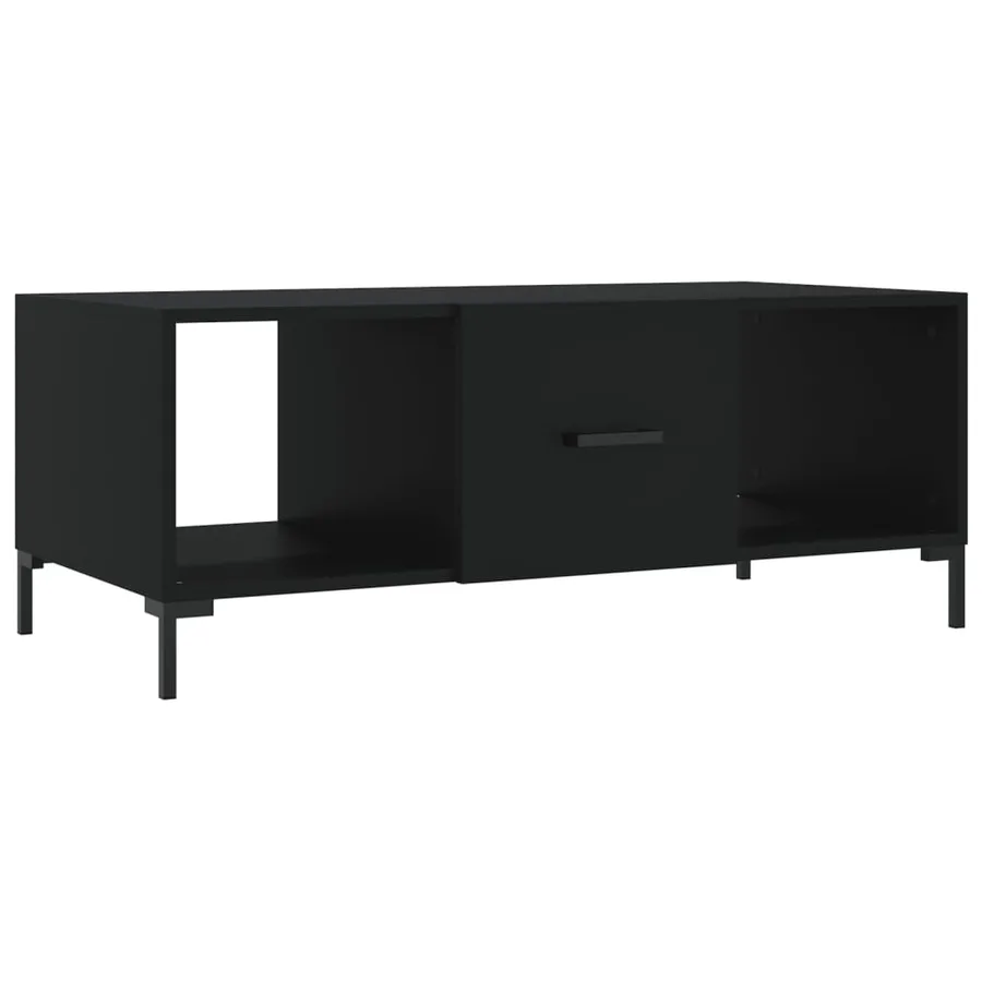 Table basse noir 102x50x40 cm bois d'ingénierie - 2