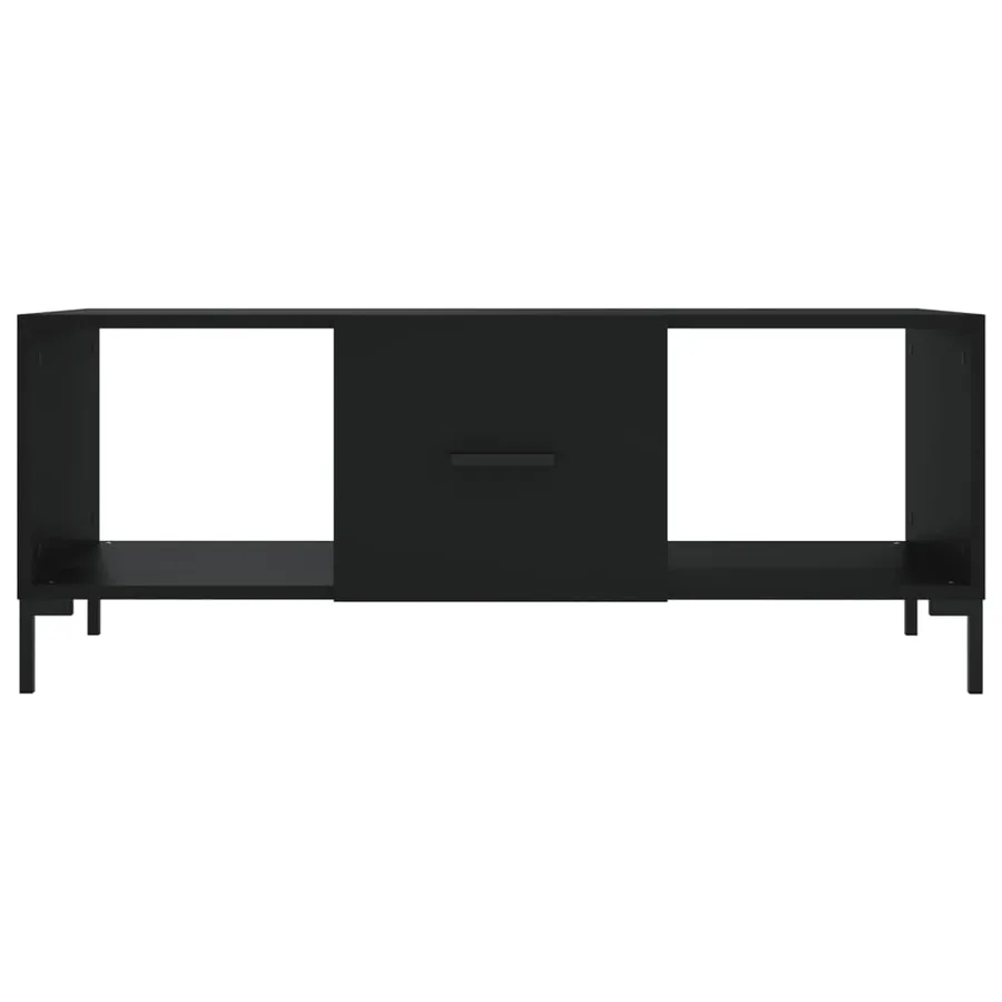 Table basse noir 102x50x40 cm bois d'ingénierie - 5