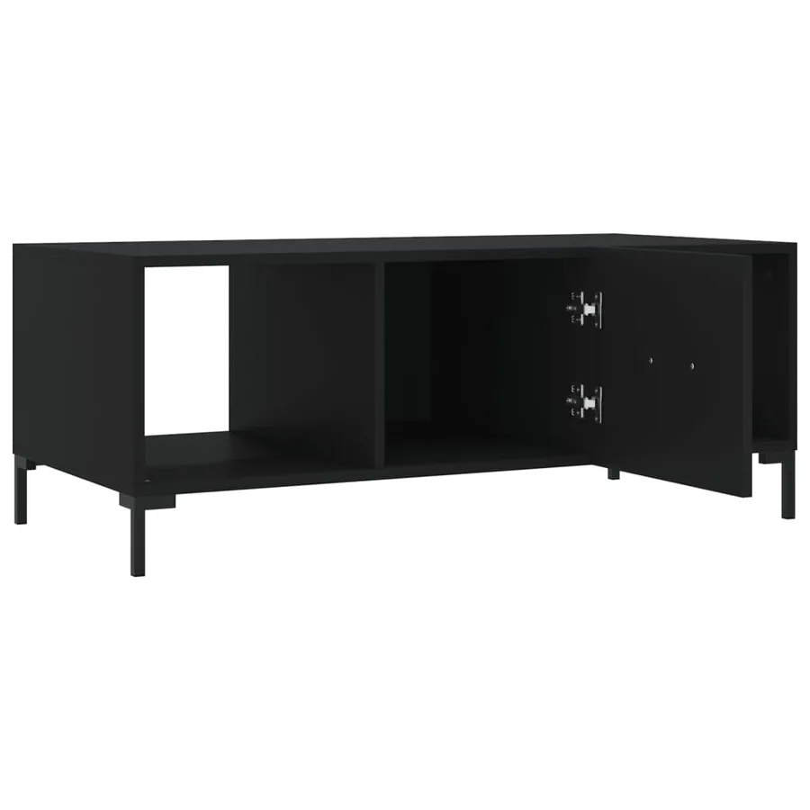 Table basse noir 102x50x40 cm bois d'ingénierie - 6