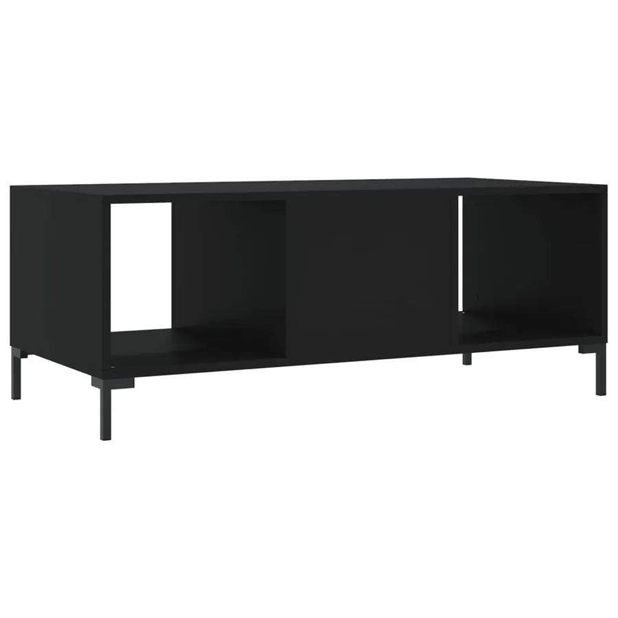 Table basse noir 102x50x40 cm bois d'ingénierie - 8