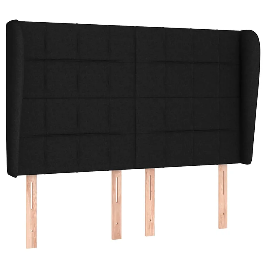 Sommier à lattes de lit avec matelas Noir 140x190 cm Tissu - 6