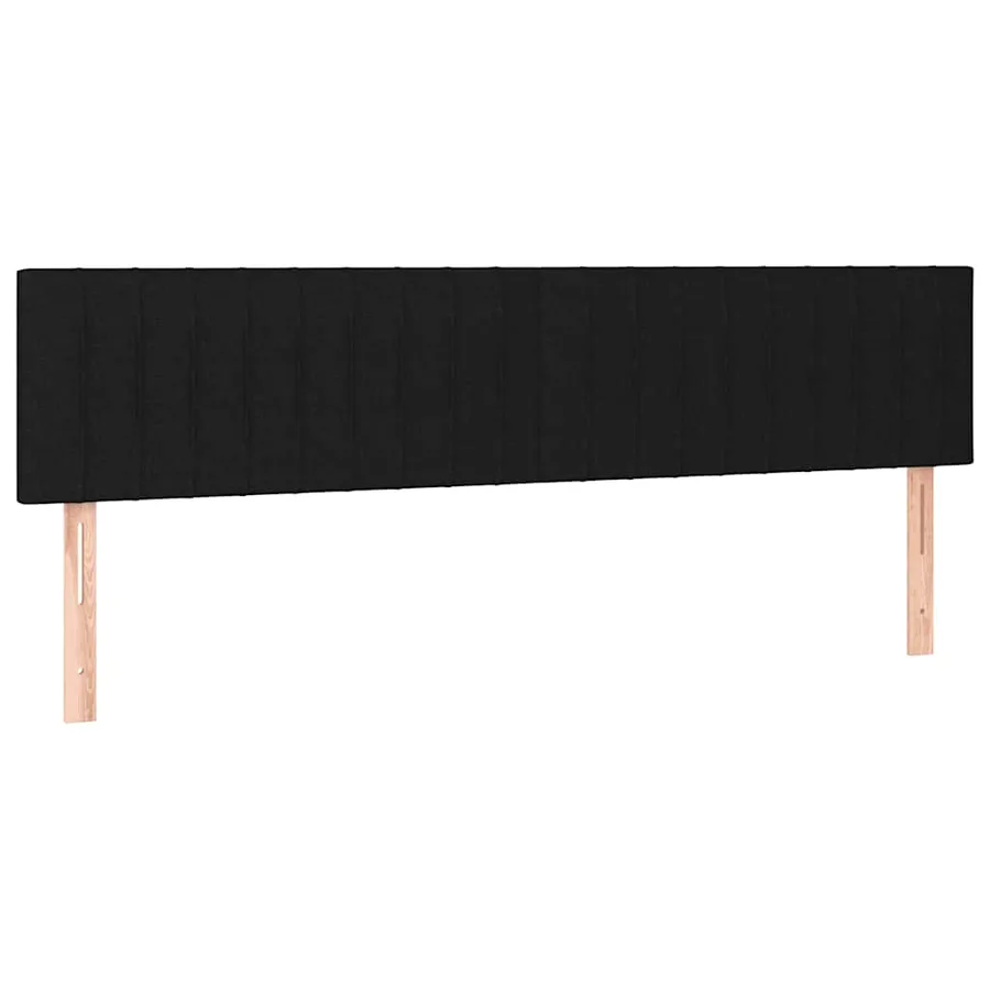 Sommier à lattes de lit avec matelas LED Noir 180x200 cm Tissu - 7