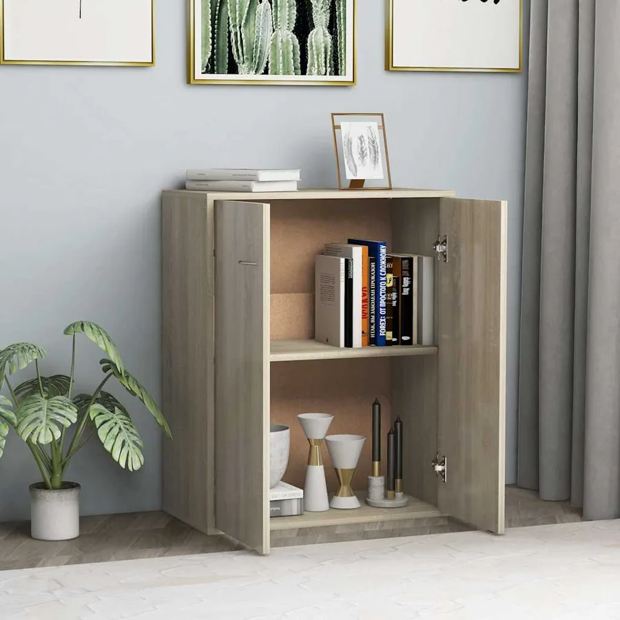 Buffet Chêne sonoma 60x30x75 cm Bois d'ingénierie - 3
