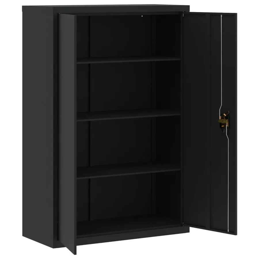 Classeur noir 90x40x140 cm acier - 4
