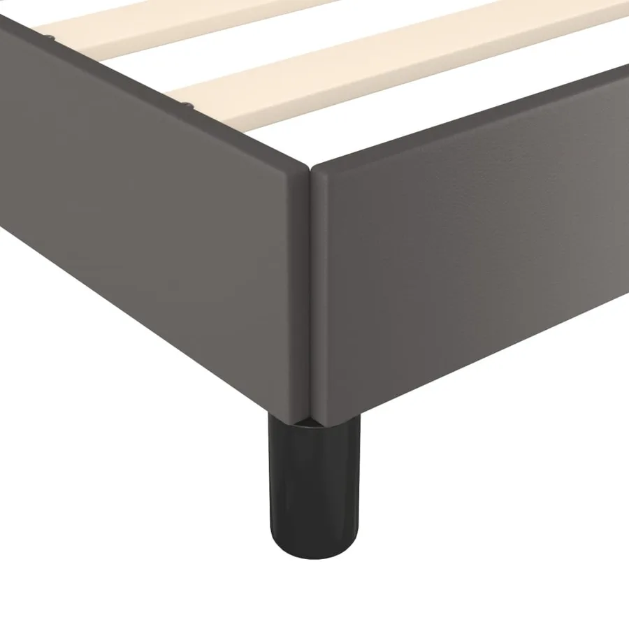 Cadre de lit sans matelas gris 200x200 cm similicuir - 8
