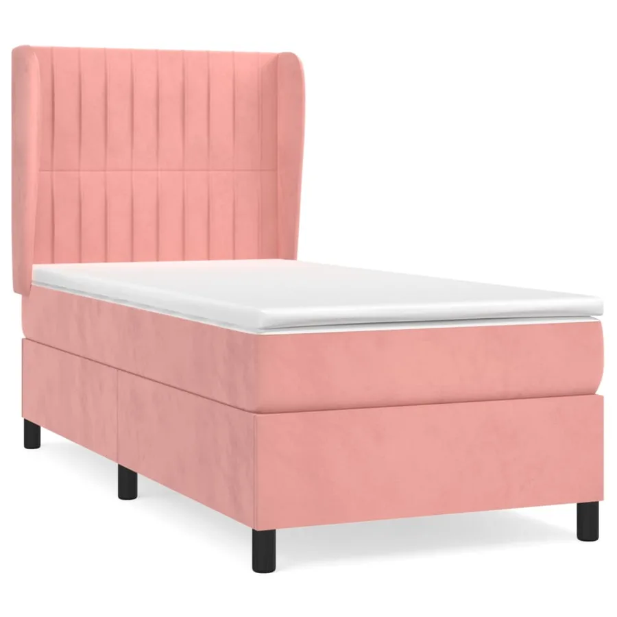 Sommier à lattes de lit et matelas Rose 80x200 cm Velours - 2