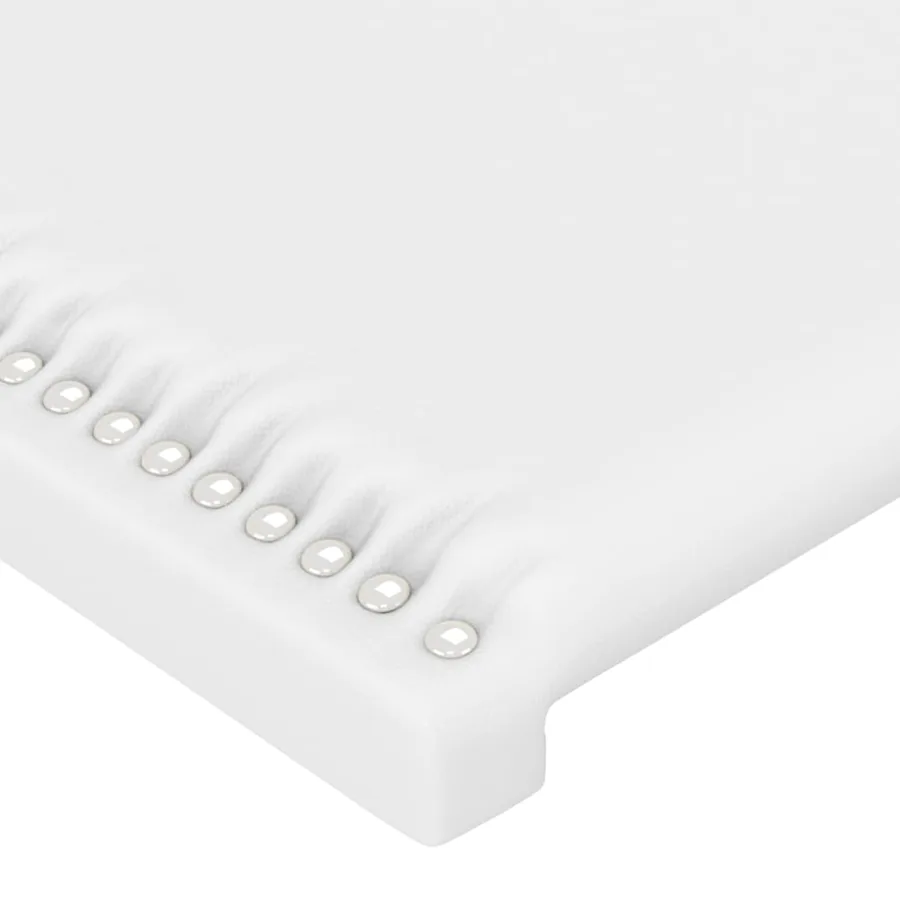 Cadre de lit sans matelas blanc 200x200 cm similicuir - 10