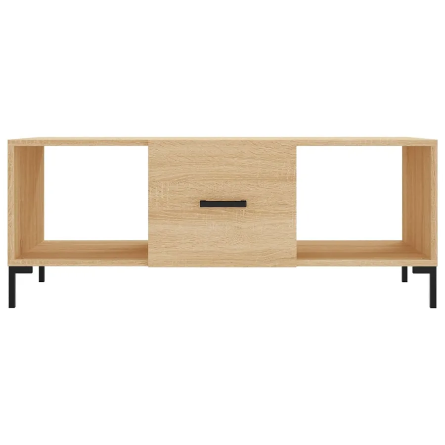 Table basse chêne sonoma 102x50x40 cm bois d'ingénierie - 5