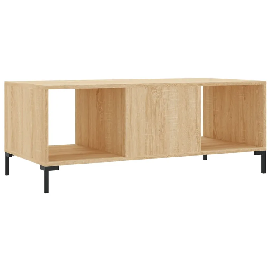 Table basse chêne sonoma 102x50x40 cm bois d'ingénierie - 8