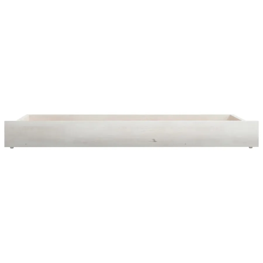 Tiroirs de lit 2 pcs Blanc Bois de pin massif - 5