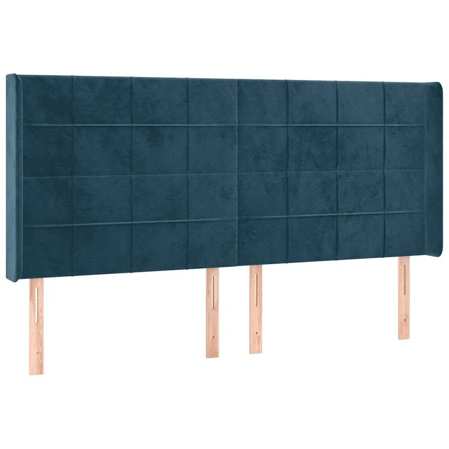 Sommier à lattes de lit matelas et LED Bleu foncé 180x200 cm - 7