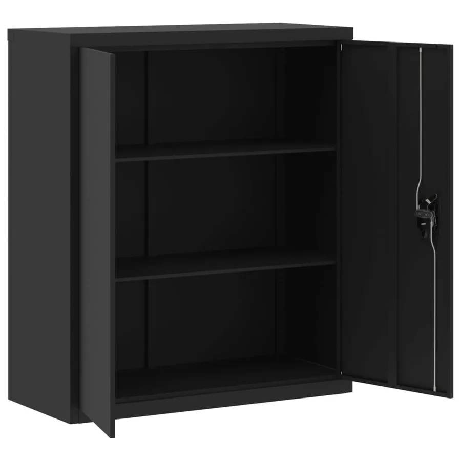 Classeur noir 90x40x105 cm acier - 4