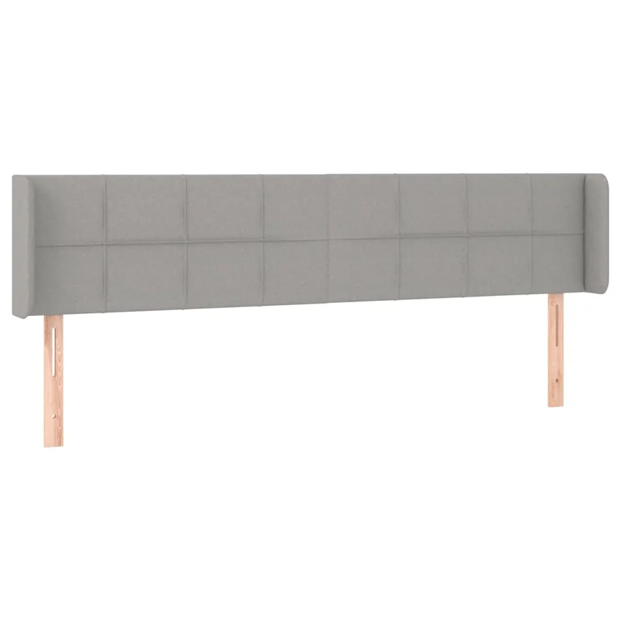 Tête de lit à LED Gris clair 203x16x78/88 cm Tissu - 3