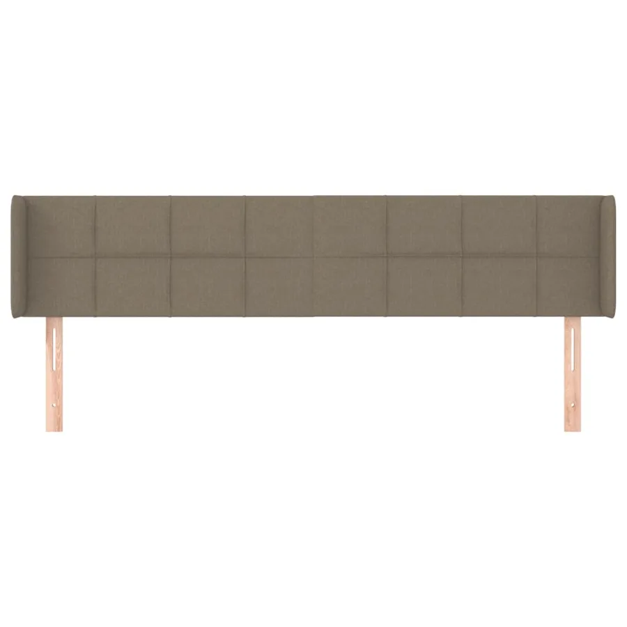 Tête de lit avec oreilles Taupe 163x16x78/88 cm Tissu - 3