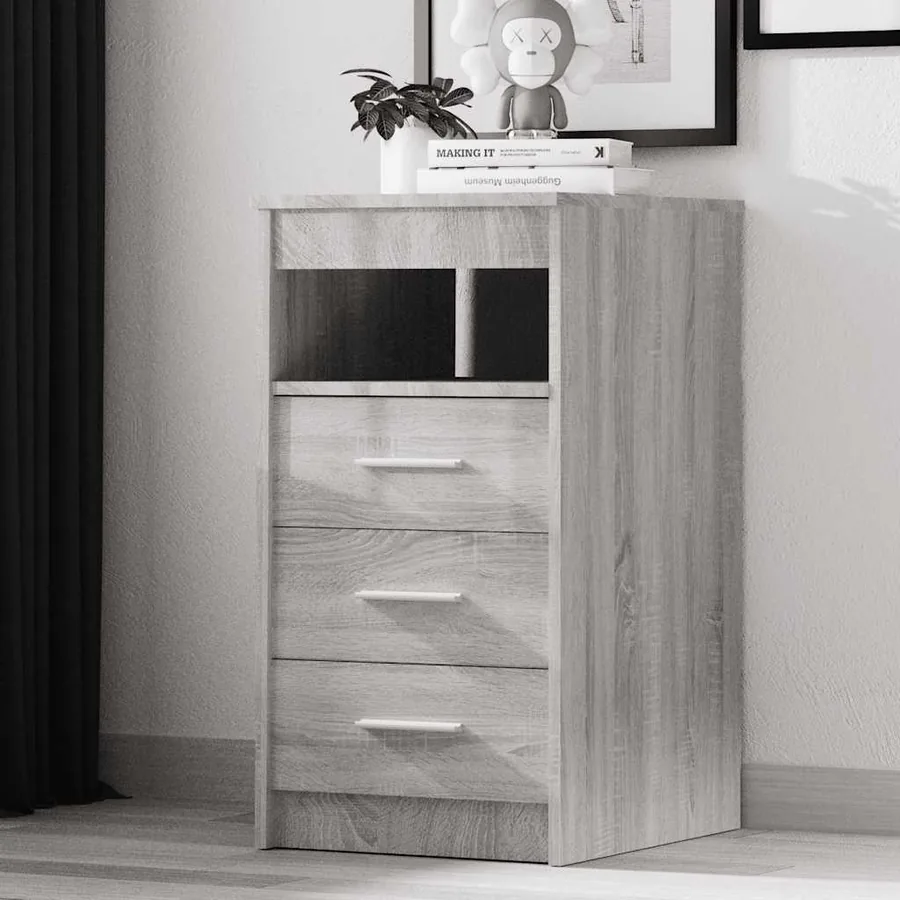 Armoire à tiroirs Sonoma gris 40x50x76 cm Bois d'ingénierie