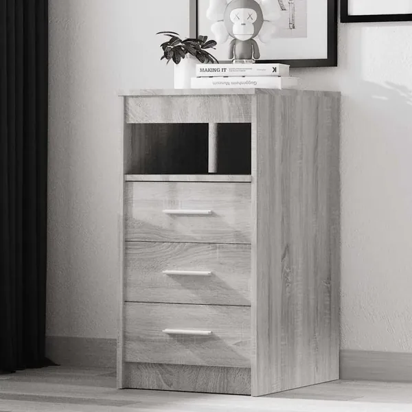 Armoire à tiroirs Sonoma gris 40x50x76 cm Bois d'ingénierie