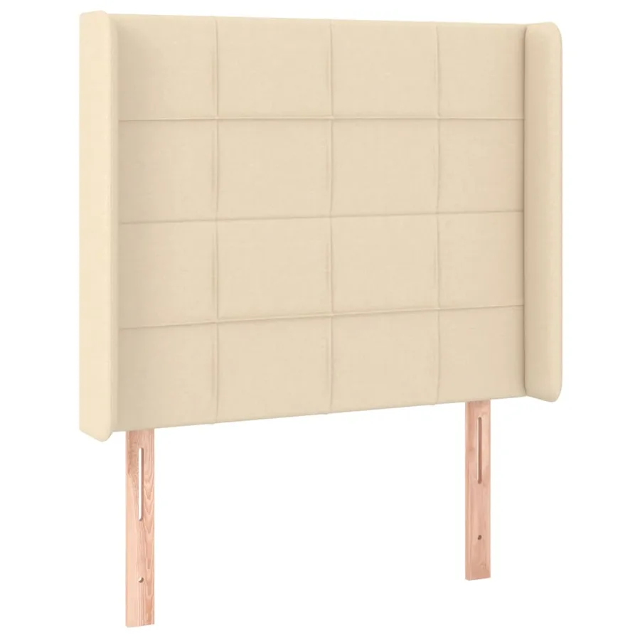 Tête de lit à LED Crème 93x16x118/128 cm Tissu - 3