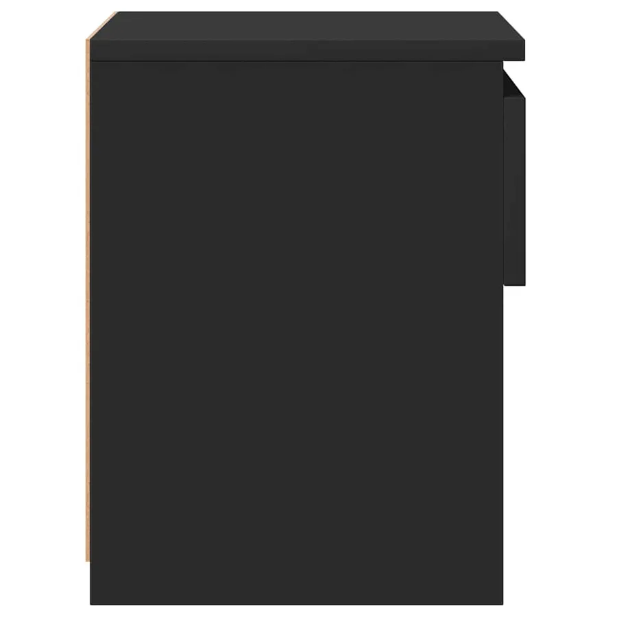 Table de chevet Noir 40x30x39 cm Bois d’ingénierie - 5