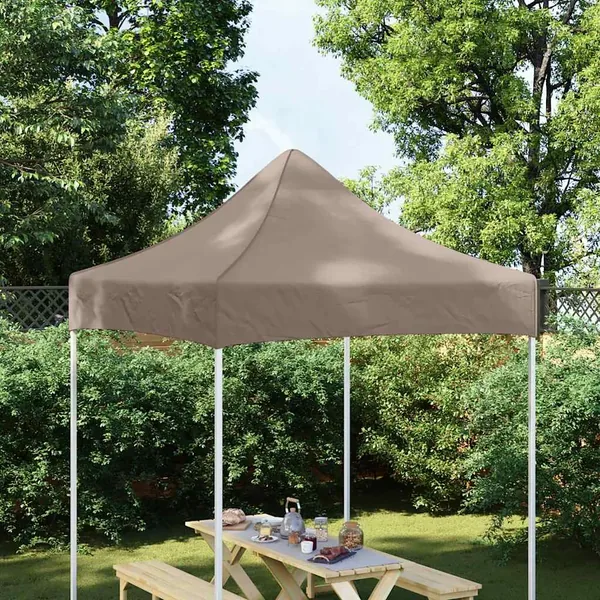 Toit de tente de réception 2x2 m Taupe 270 g/m²
