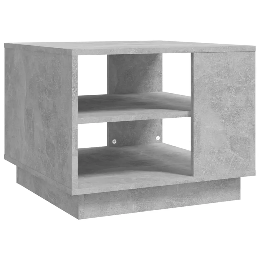 Table basse gris béton 55x55x43 cm bois d'ingénierie - 2