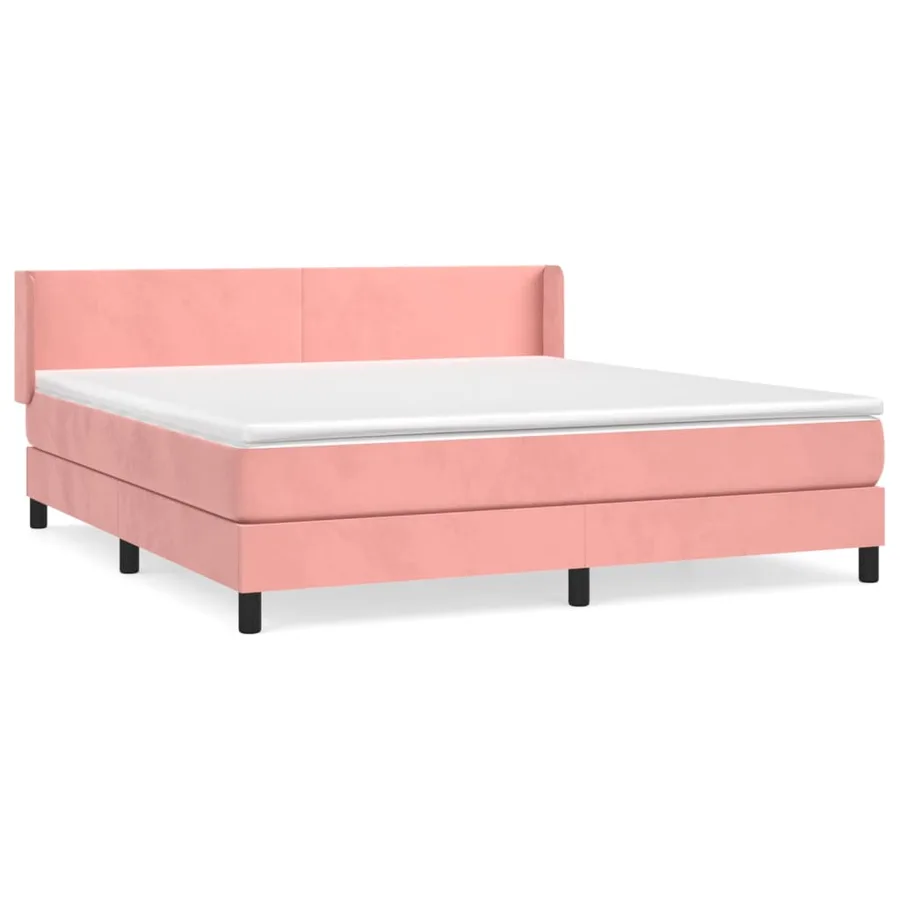 Sommier à lattes de lit avec matelas Rose 180x200 cm Velours - 2