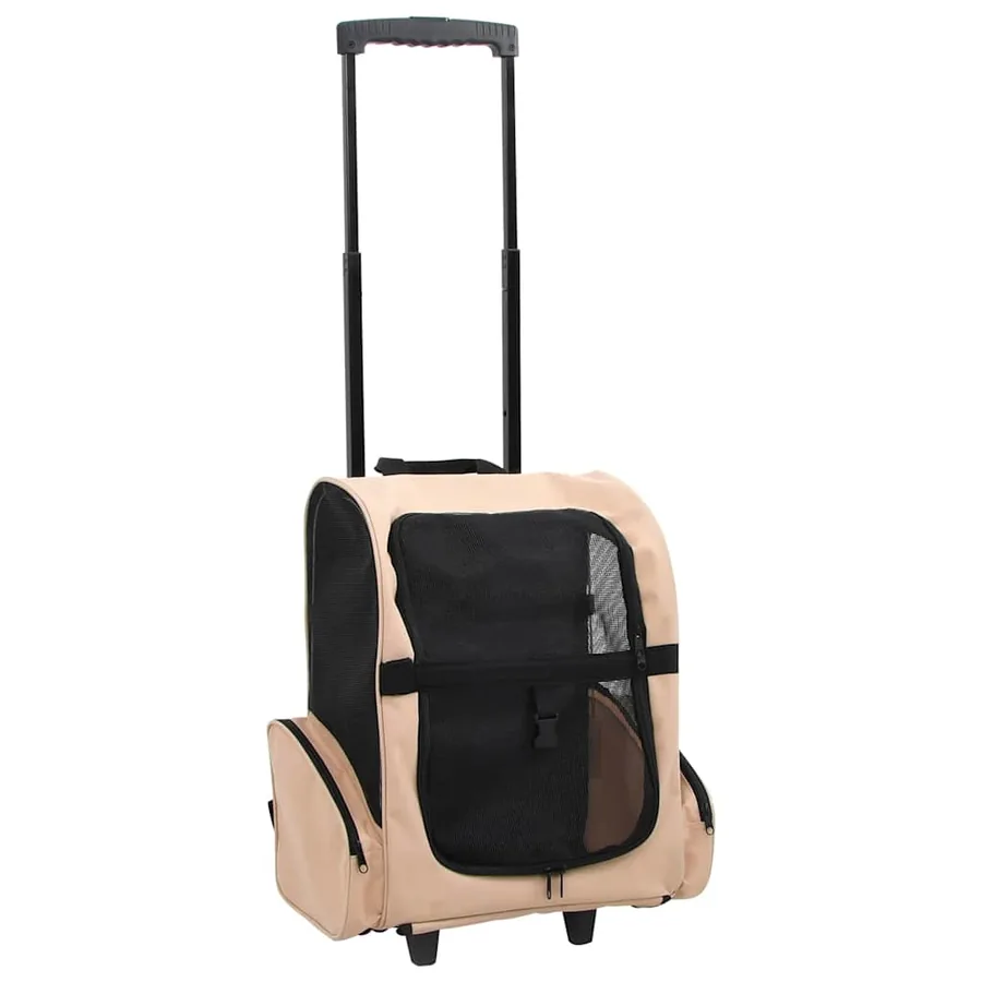 Chariot polyvalent pliable pour animaux de compagnie sable