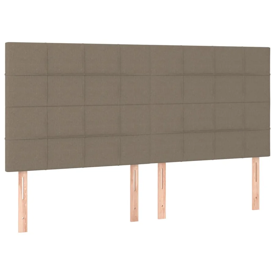 Sommier à lattes de lit avec matelas Taupe 200x200 cm Tissu - 6