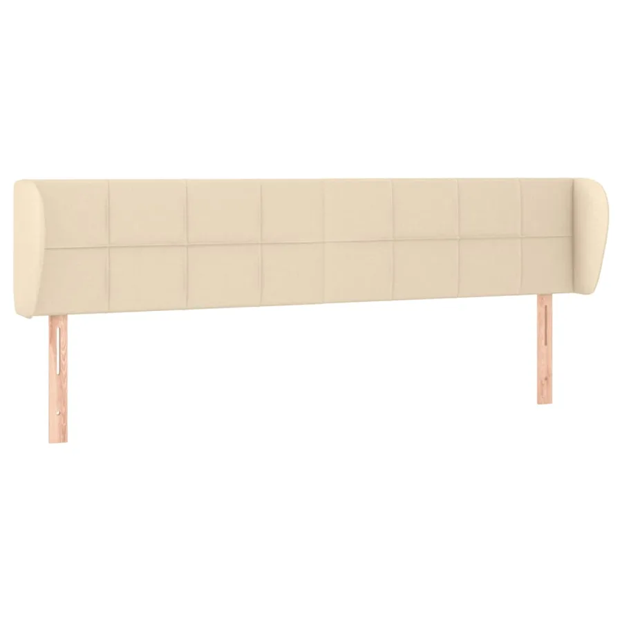Tête de lit avec oreilles Crème 203x23x78/88 cm Tissu - 2