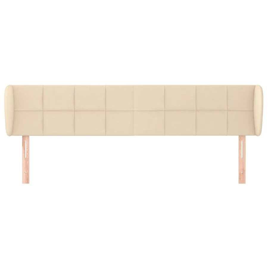 Tête de lit avec oreilles Crème 203x23x78/88 cm Tissu - 3