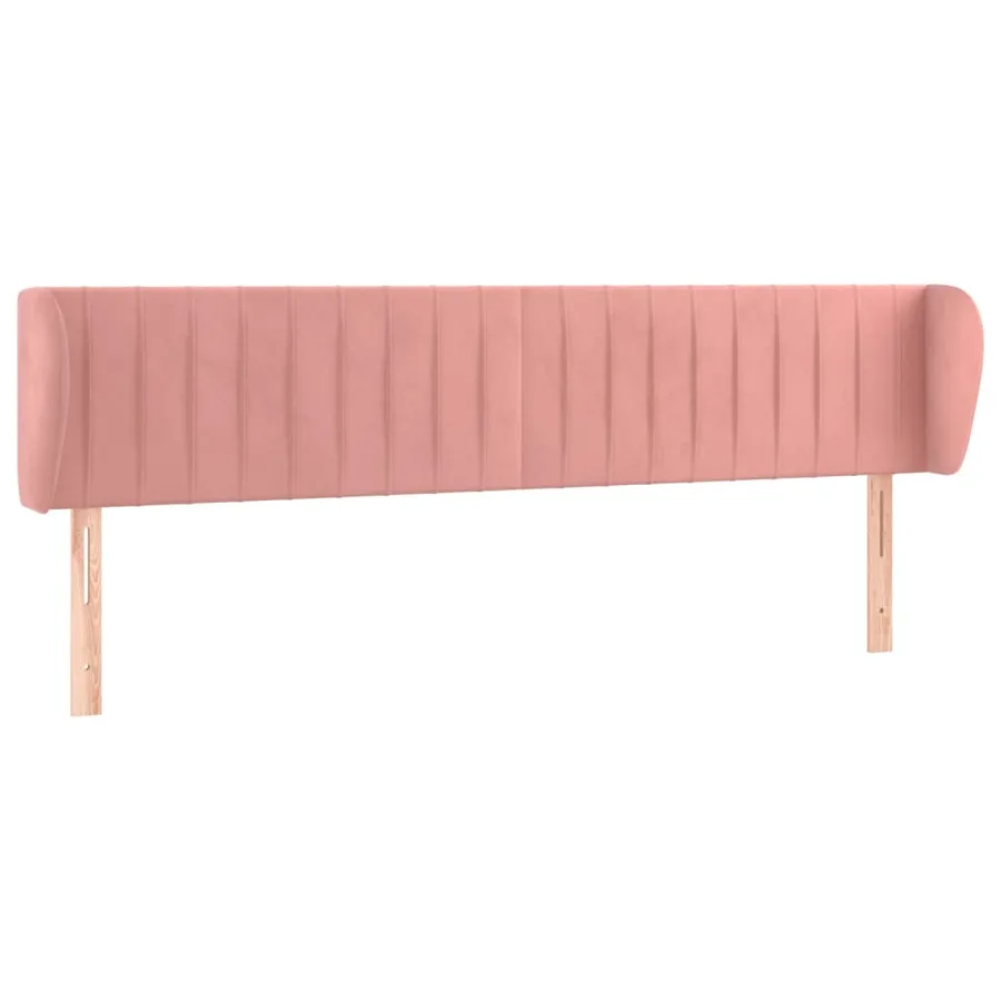 Tête de lit avec oreilles Rose 163x23x78/88 cm Velours - 2