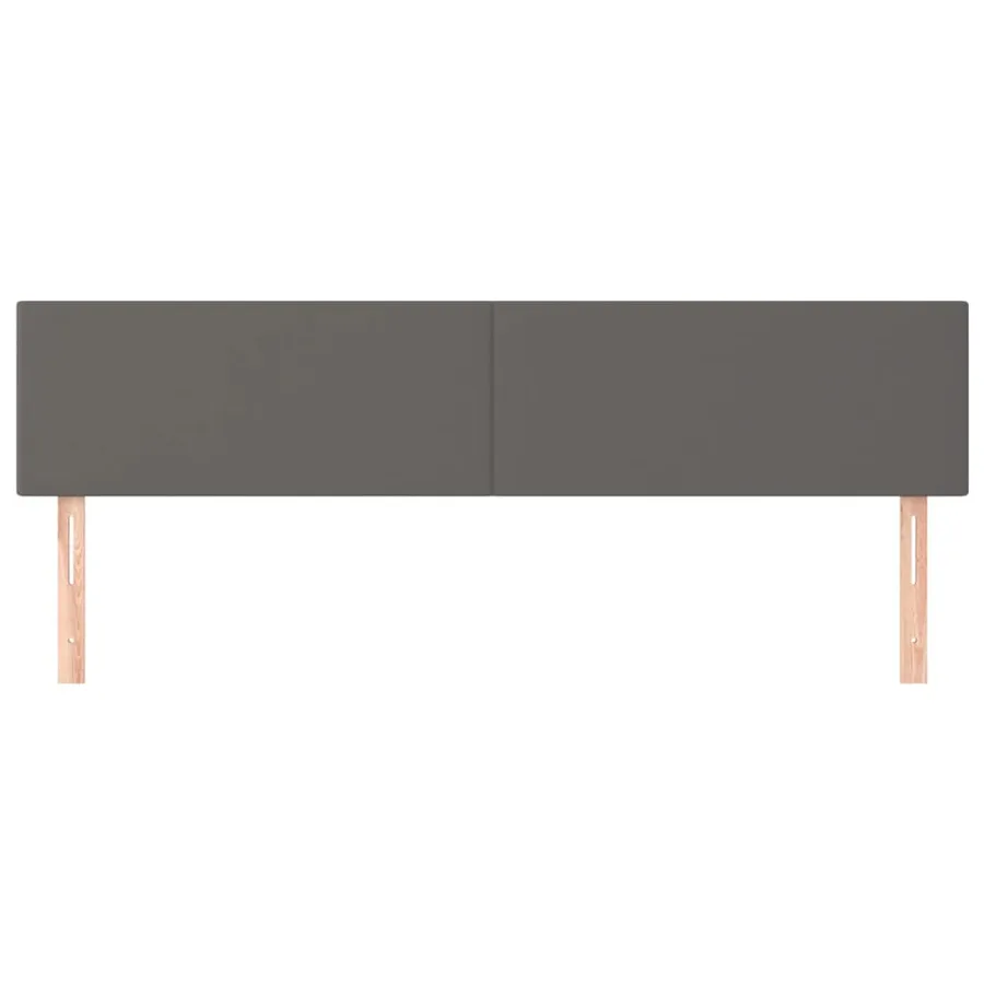 Têtes de lit Gris 200x5x78/88 cm Similicuir - 3