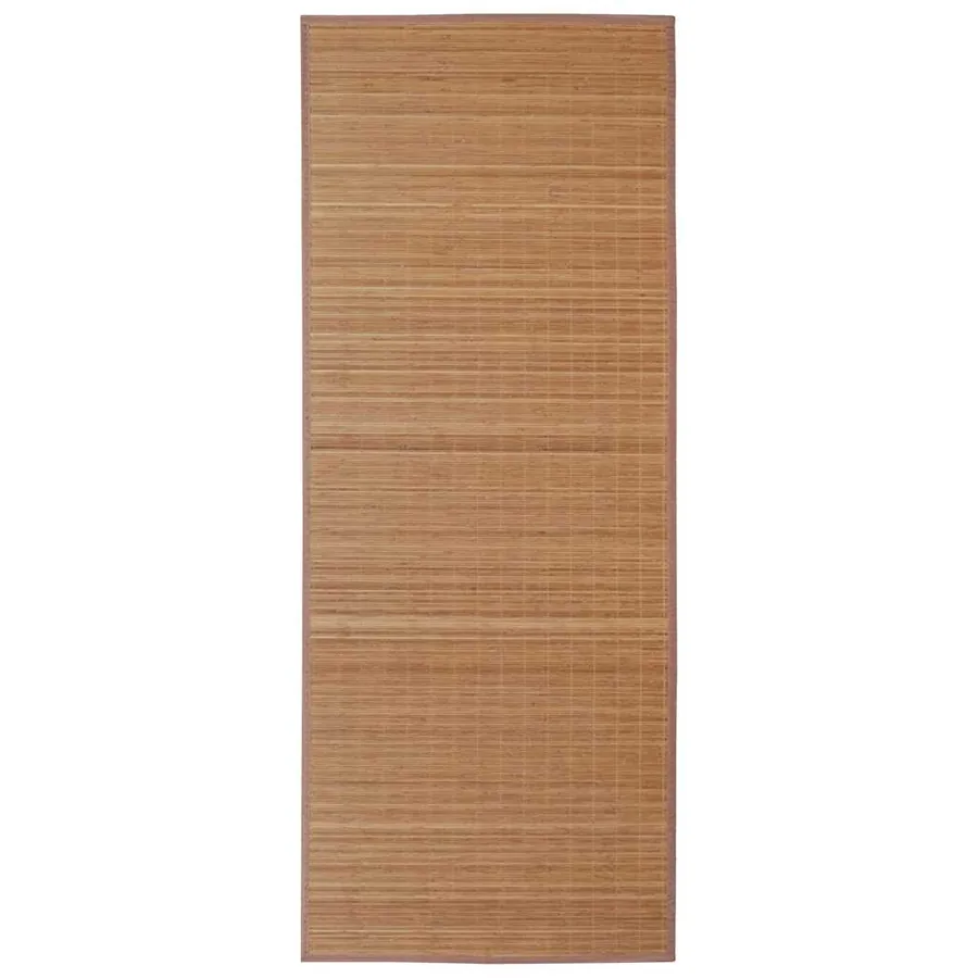 Tapis en bambou marron à latte rectangulaire 150 x 200 cm - 2