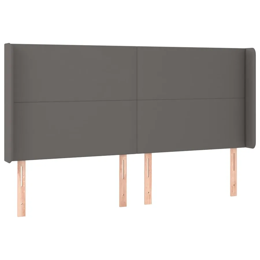 Sommier à lattes de lit matelas LED Gris 200x200 cm Similicuir - 7