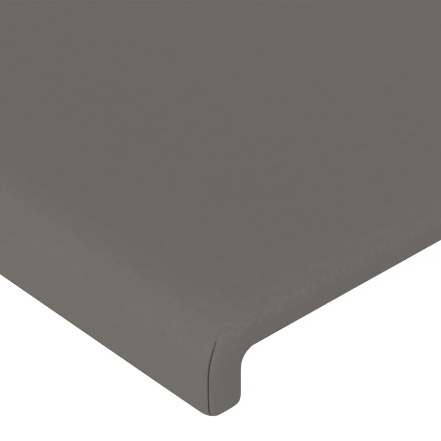 Cadre de lit sans matelas gris 200x200 cm similicuir - 10