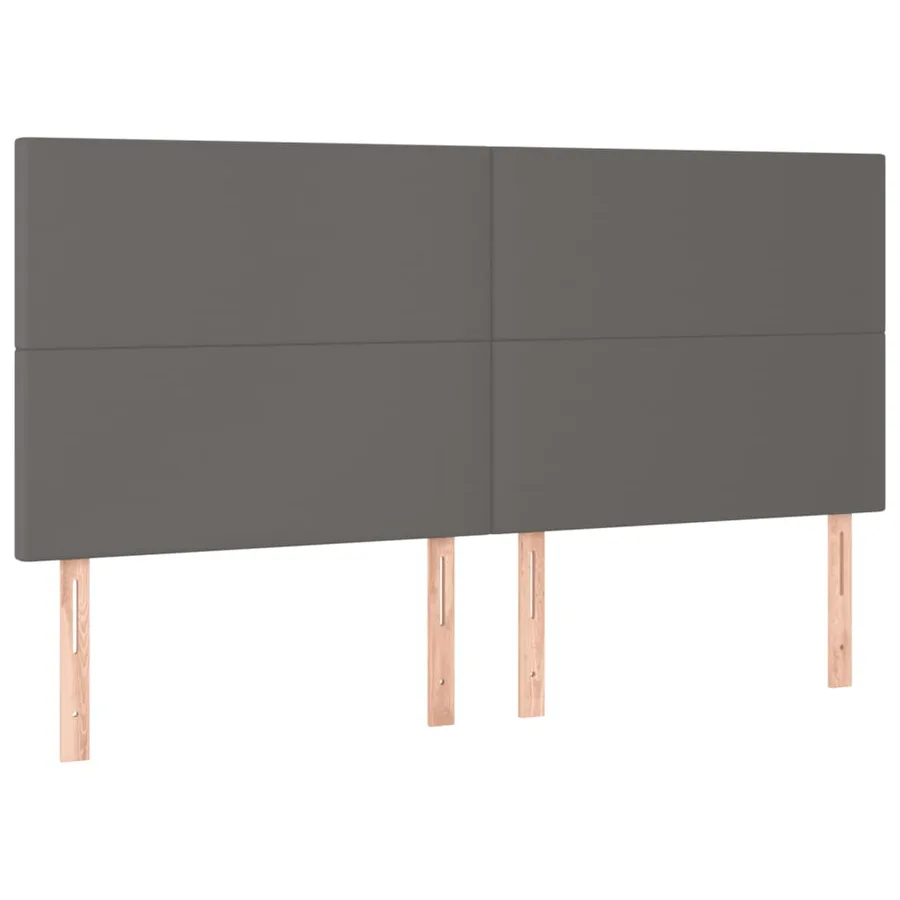 Cadre de lit sans matelas gris 200x200 cm similicuir - 9