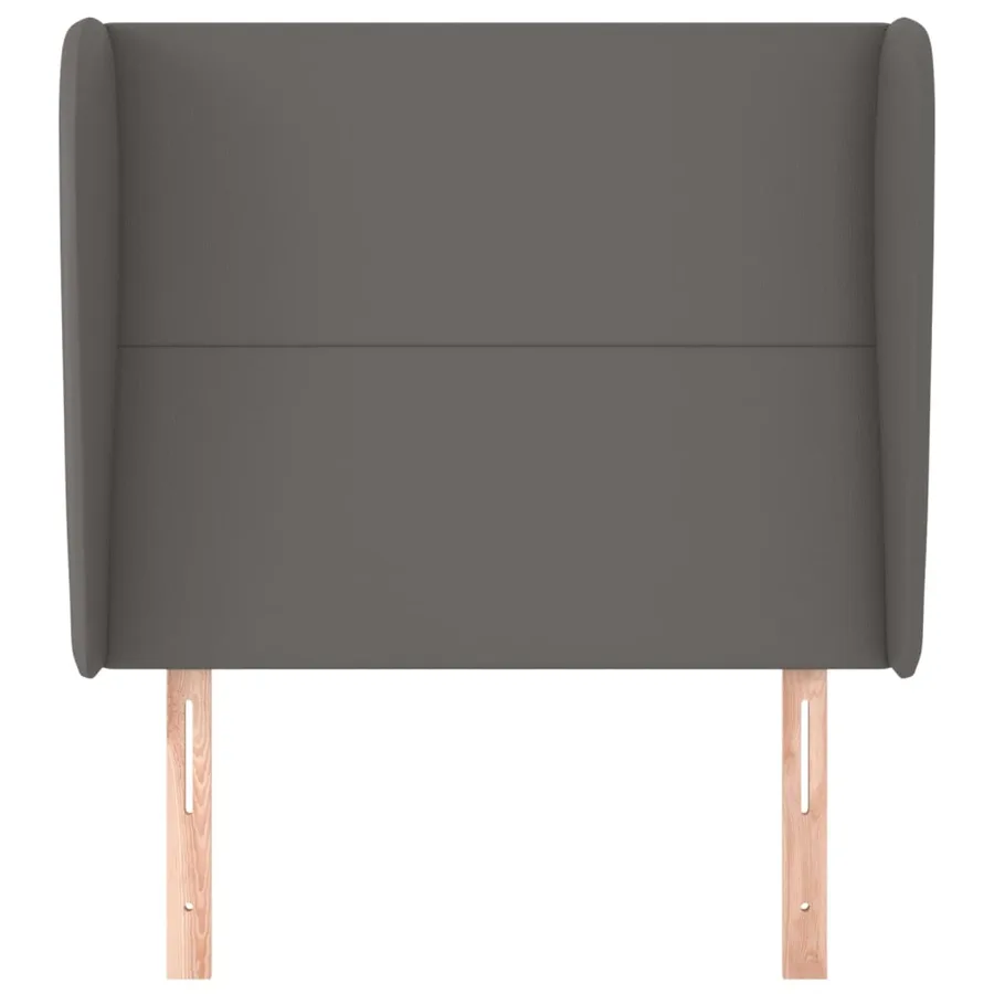 Tête de lit avec oreilles Gris 103x23x118/128 cm Similicuir - 3