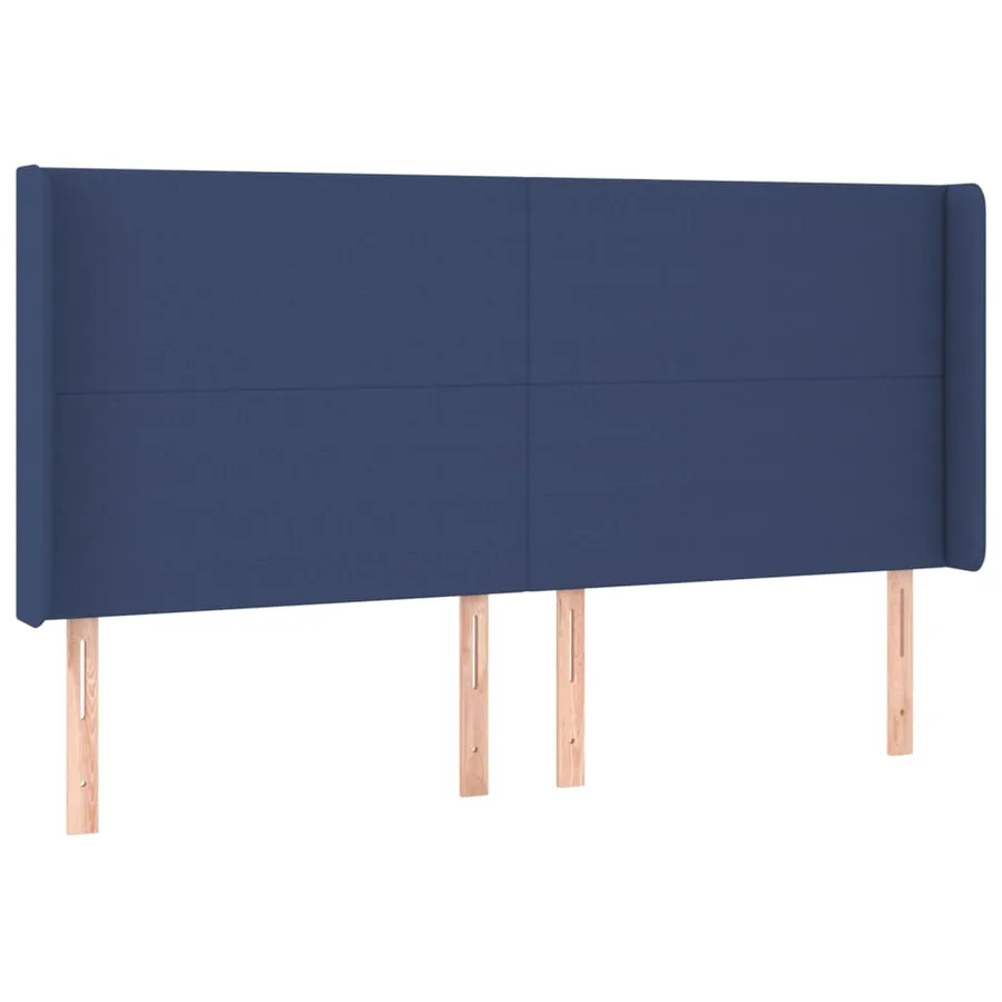 Sommier à lattes de lit matelas LED Bleu 200x200 cm Tissu - 7