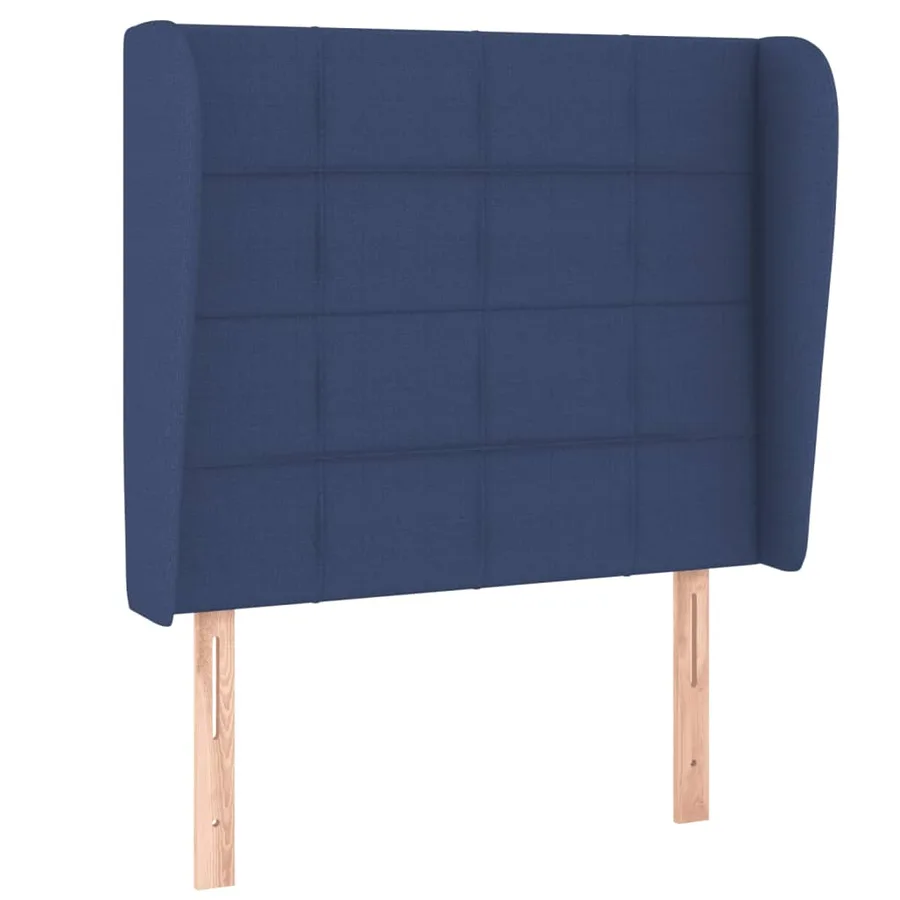 Sommier à lattes de lit avec matelas Bleu 90x190 cm Tissu - 6