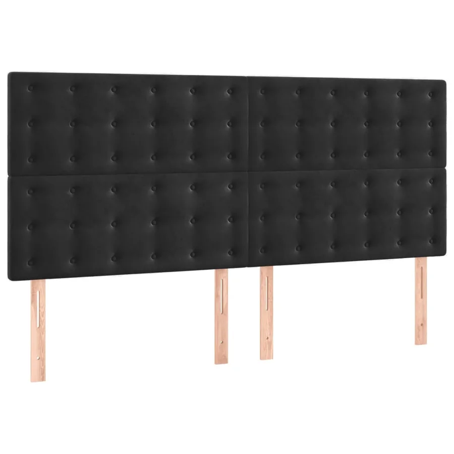 Sommier à lattes de lit avec matelas Noir 180x200 cm Velours - 6