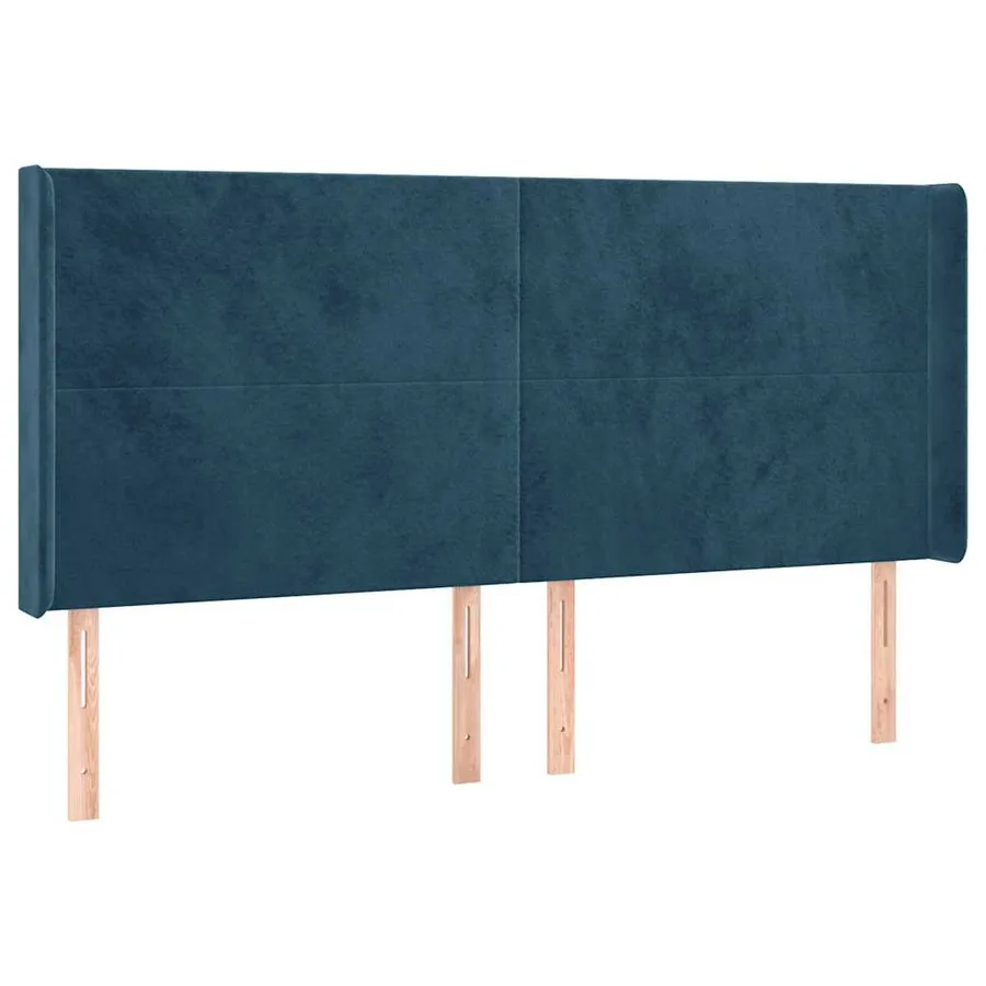 Sommier à lattes de lit matelas et LED Bleu foncé 200x200 cm - 7