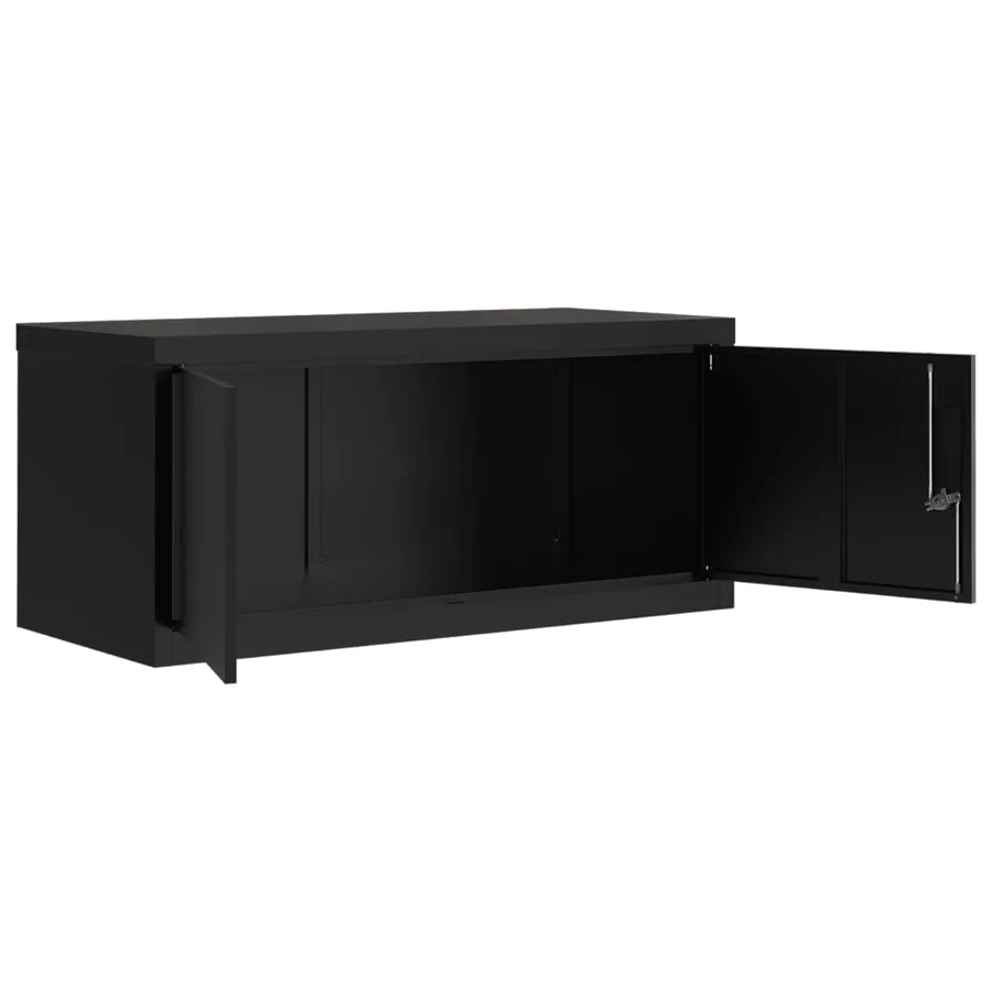 Classeur noir 90x40x130 cm acier - 5