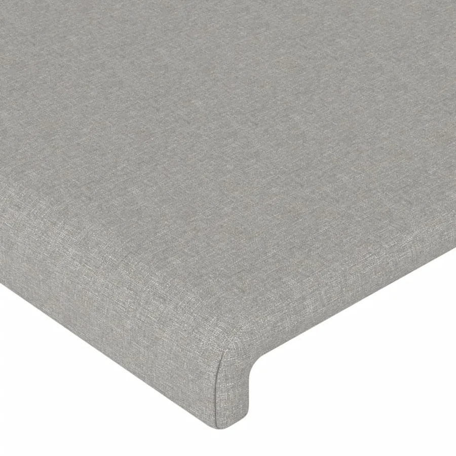 Cadre de lit sans matelas gris clair 90x200 cm tissu - 10