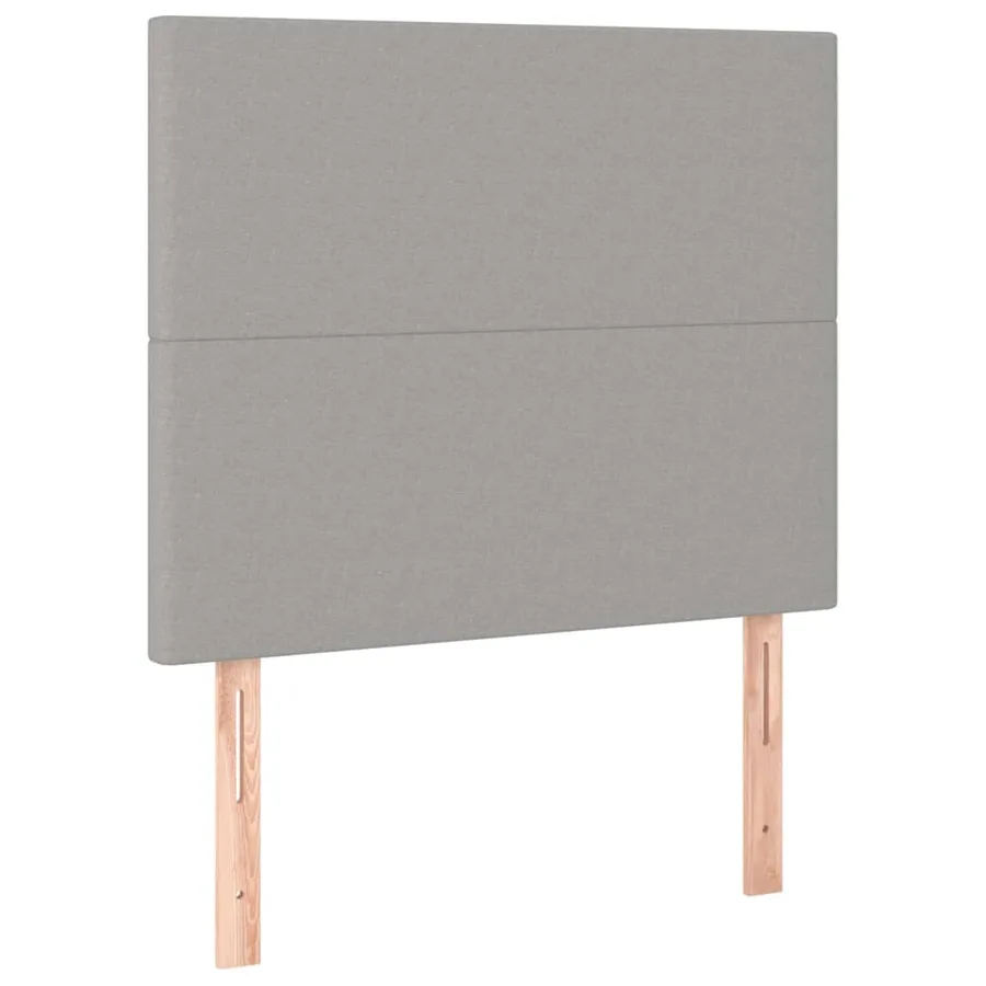 Cadre de lit sans matelas gris clair 90x200 cm tissu - 9