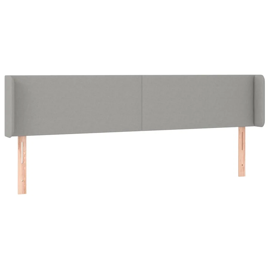 Tête de lit à LED Gris clair 183x16x78/88 cm Tissu - 3