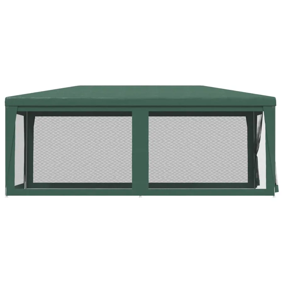 Tente de fête avec 4 parois latérales en maille Vert 3x6 m PEHD - 4