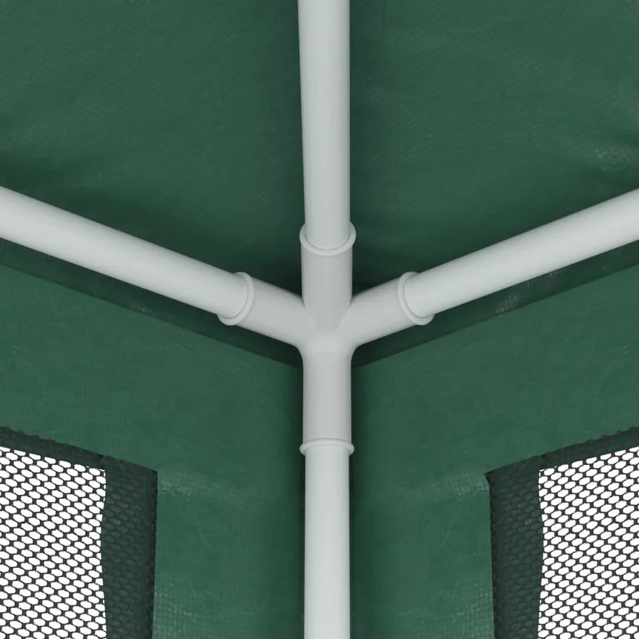Tente de fête avec 4 parois latérales en maille Vert 3x6 m PEHD - 6